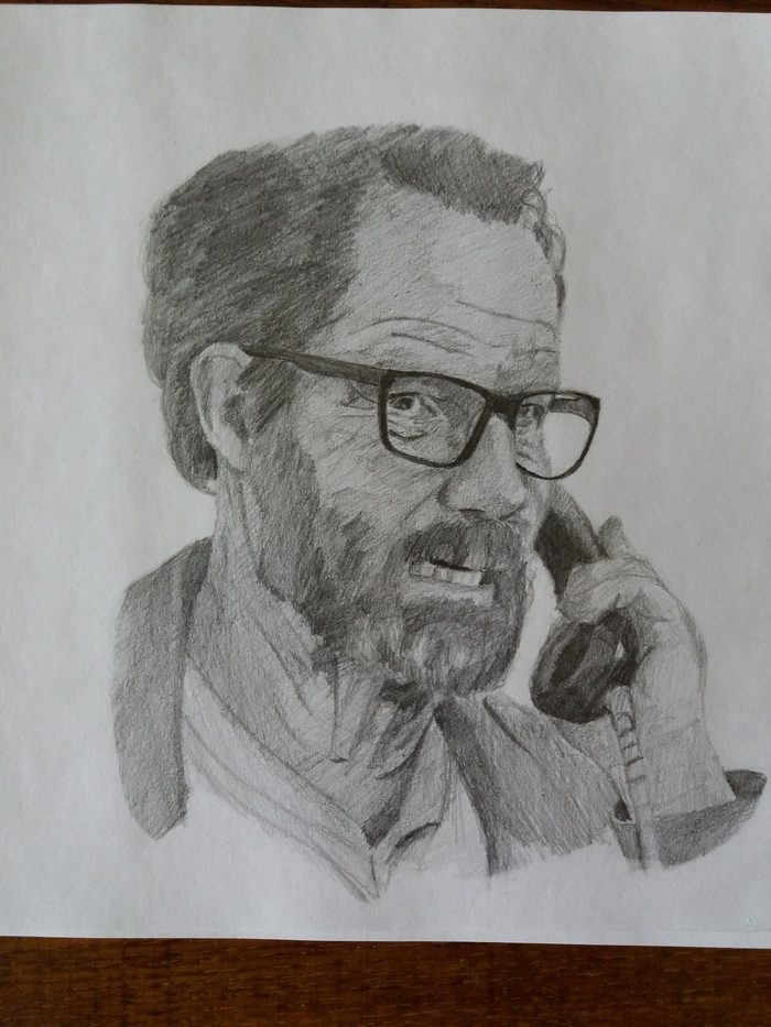 Walter White Heisenberg - My, Walter White, heisenberg, Breaking Bad, Pencil drawing, Art