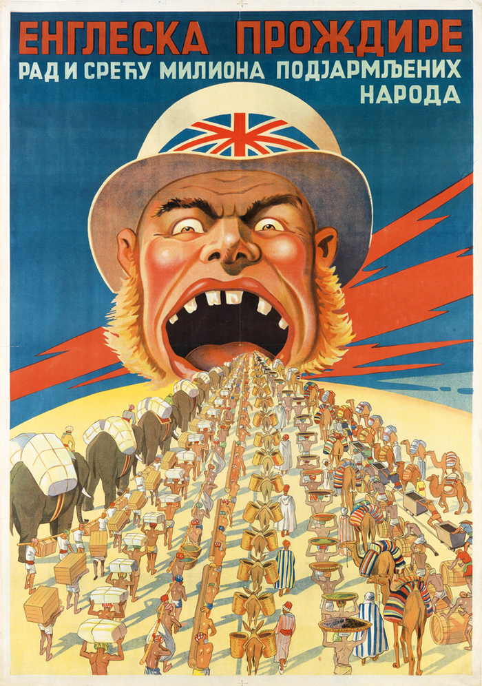 England devours the labor and happiness of millions of the oppressed. Serbia (Germany), early 1940s - , Serbia, England, The Second World War, Story, Propaganda, Great Britain