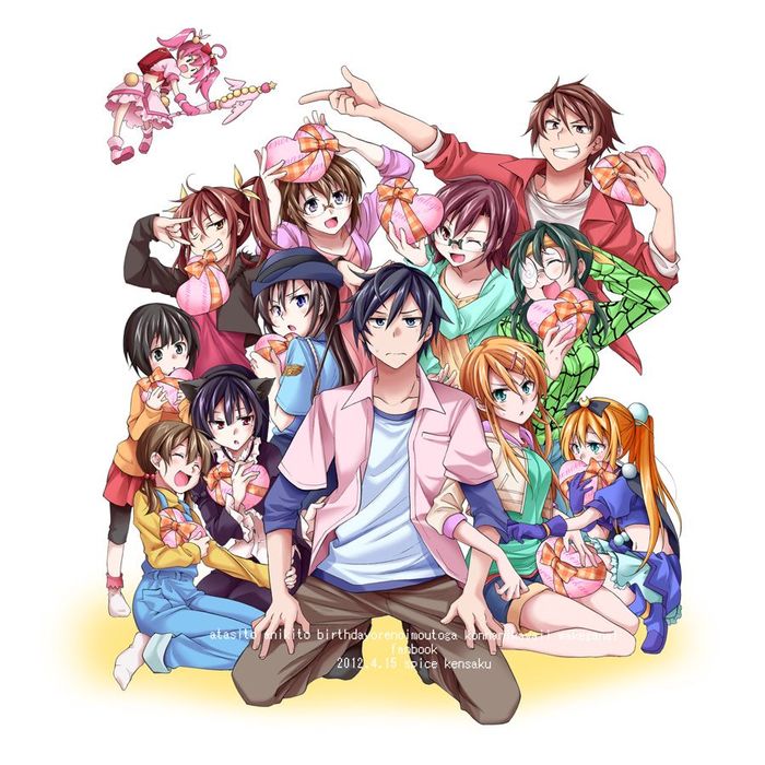 Characters from Ore no Imouto ga Konna ni Kawaii Wake ga Nai [mix #3] - Anime, Anime art, Kirino Kousaka, Gokou ruri, , Kuroneko, Oreimo, , Longpost, Ore no Imouto ga Konnani Kawaii Wake ga Nai