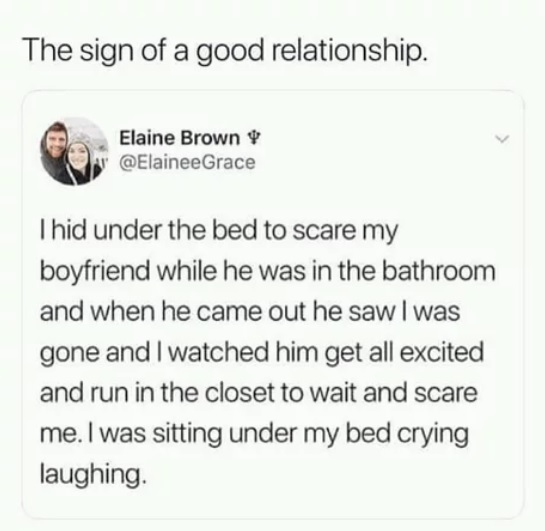 Признак хороших взаимоотношений