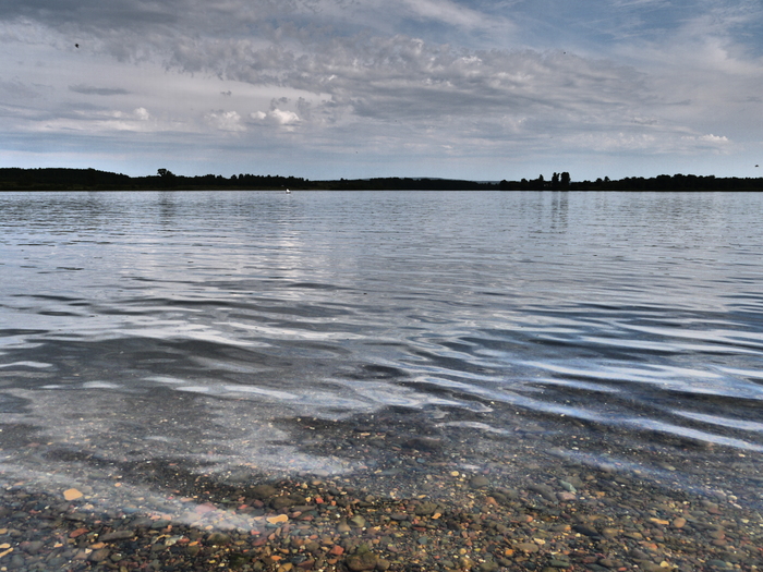 Река Енисей - Река, Вода, Небо, Енисей, Фотография