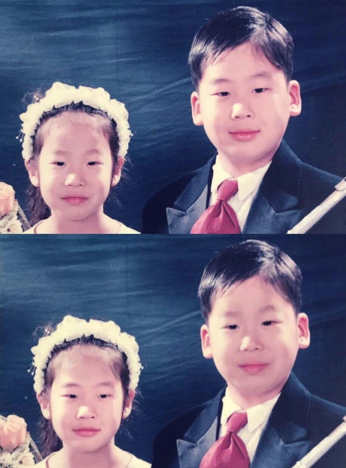 У младшей дочери и старшего сына настолько похожие лица, что даже после замены почти не видно разницы