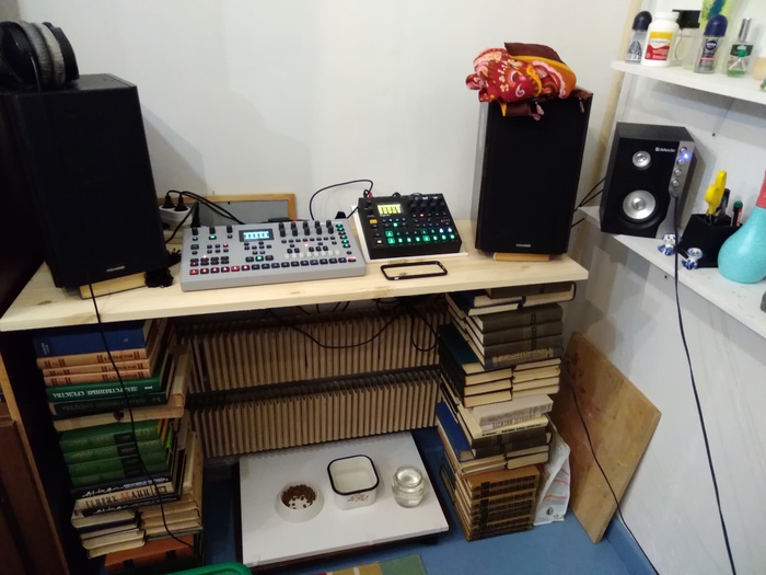 My brother's DJ table - My, Dj, Music, Books