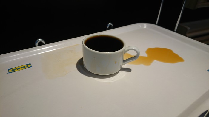 The edge of the impossible: IKEA to bring coffee to the table and not spill - My, IKEA, Coffee, Do not do like this, Shed, With a slide