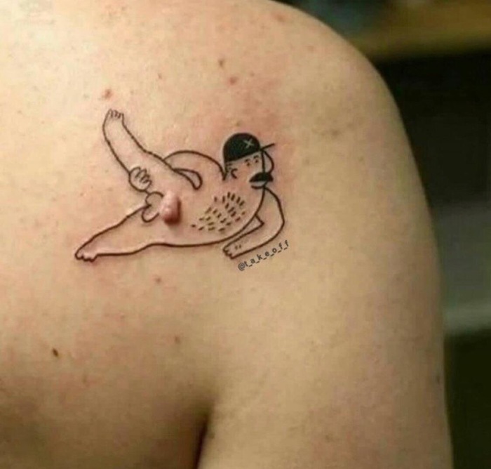 Nice tattoo... - Tattoo, On the body, Humor, Reddit