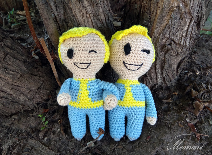 Vault boys - My, Crochet, Needlework without process, Fallout, Vault boy