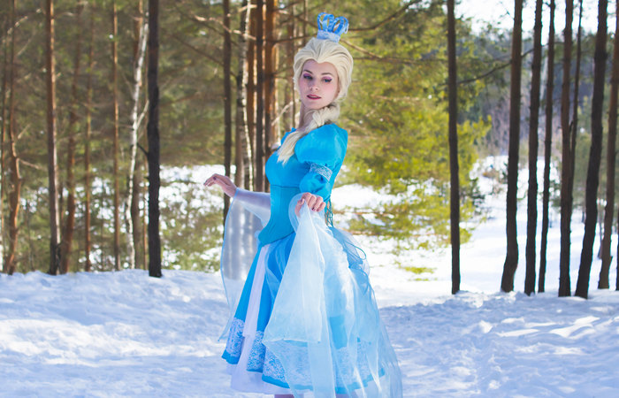 Elsa cosplay from Frozen (based on NoFlutter art) - My, Cosplay, Russian cosplay, Walt disney company, Elsa, Beautiful girl, Longpost, Cartoons