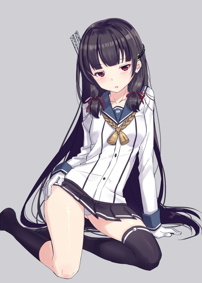 Пошли спать - Аниме, Сон, Kantai Collection, Isokaze, Anime Art