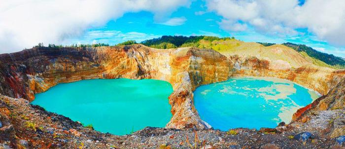 Келимуту - Вулкан в Индонезии на острове Флорес высотой в 1639 м. Индонезия, Вулкан, Путешествия, Вулкан Келимуту, Озеро, Остров Флорес