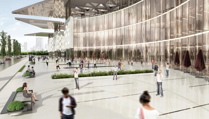 Tashkent DiamondMall Архитектура, Ташкент, Узбекистан, Строительство, Концепт, Длиннопост, Видео