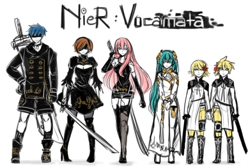 Do you need a crossover? - Anime, Not anime, Vocaloid, Anime art, Crossover, NIER Automata, Games