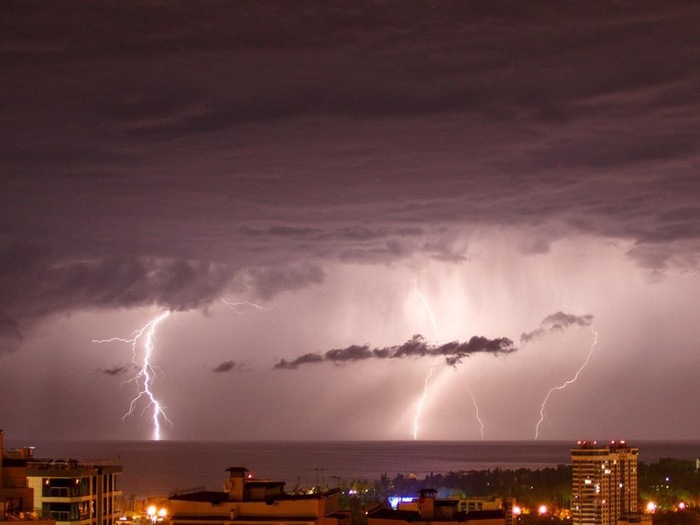 Sochi thunderstorm 08.09.2018 - Thunderstorm, Sochi, Black Sea, Weather