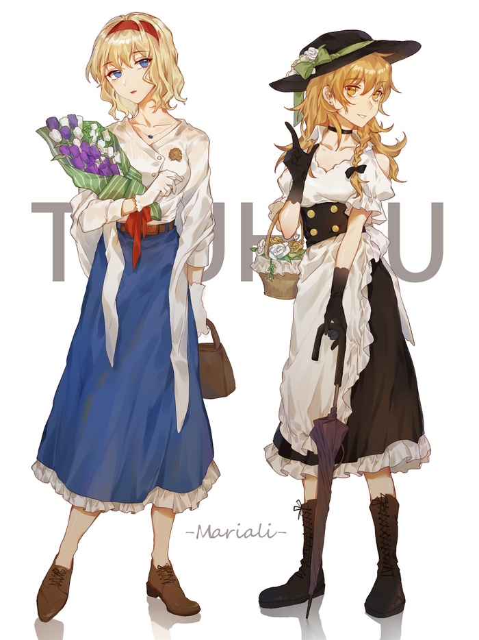 Artic by meng ziya - Anime art, Anime, Alice margatroid, Kirisame marisa, Touhou, Meng Ziya