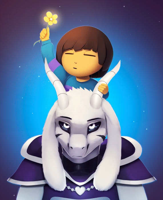 Frisk Got the Flower Undertale, Frisk, Asriel, , Rodrigues404