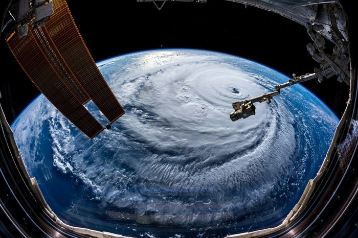 Photographs of Hurricane Florence from the ISS - Hurricane, ISS, The photo, Longpost, Hurricane Florence