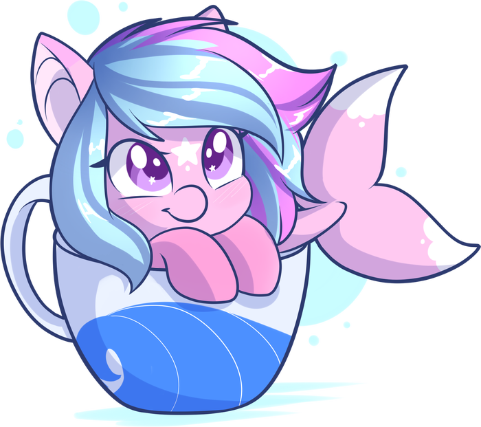 Whale Pony In a Cup My Little Pony, Original Character, , Ponyart