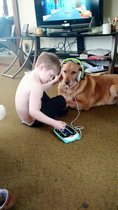 Well, how are you? - Dog, Children, Headphones