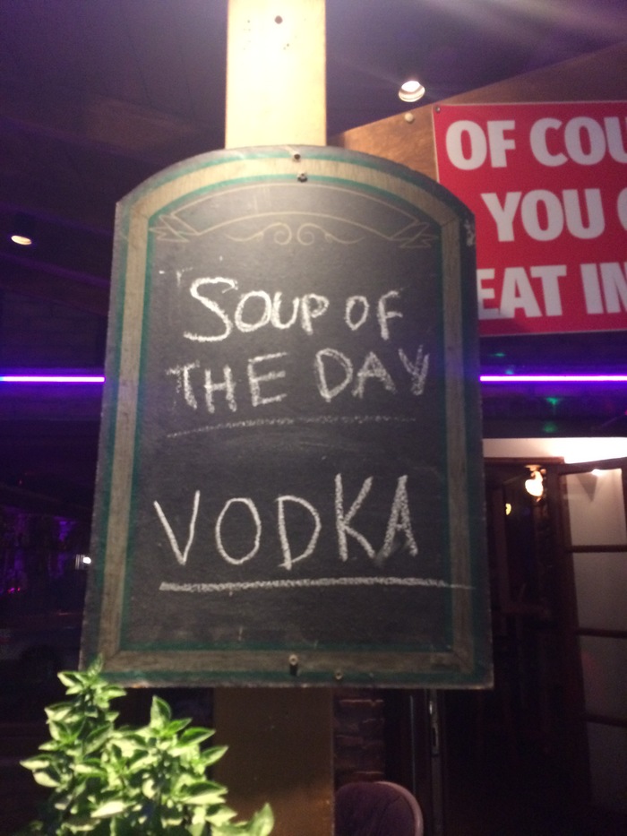 Do you want soup? - Vodka, Soup, Cafe, Food