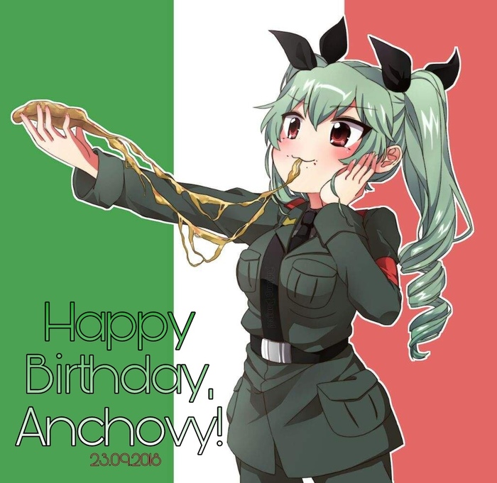 Yes, the Duce also has a birthday today. - Anime, Girls und panzer, Anchovy, Pepperoni, Anime art, Longpost