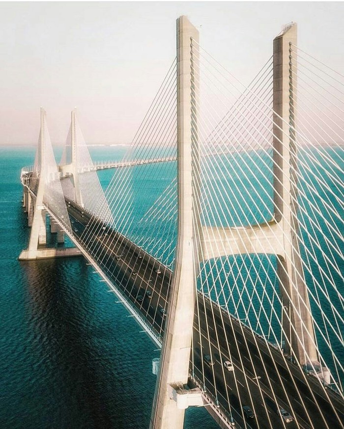 Beautiful bridge in Portugal. - Bridge, Portugal, The photo, beauty, Nature, Water, Architecture, Design, Longpost