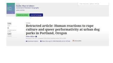 Science Scandal of the Year: Scientists Wrote Fake Research to Expose Pseudoscience - The science, Sociology, Feminism, LGBT, Idiocy, Humor, Hot, Longpost