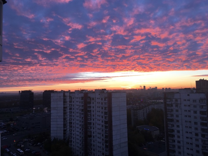 This morning in Khimki - My, dawn, Megapolis, Longpost