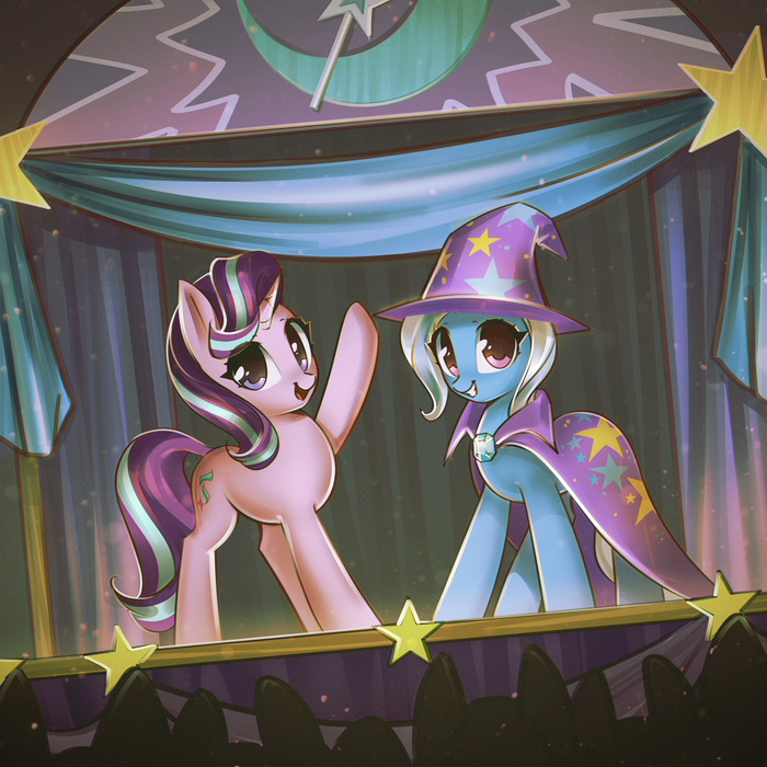 Шоу Великой и Могущественной Трикси! - My Little Pony, PonyArt, Trixie, Starlight Glimmer, Mirroredsea