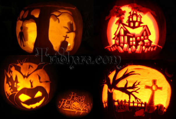 Halloween pumpkins based on paper stencils - Halloween, Pumpkin, Halloween pumpkin, Longpost