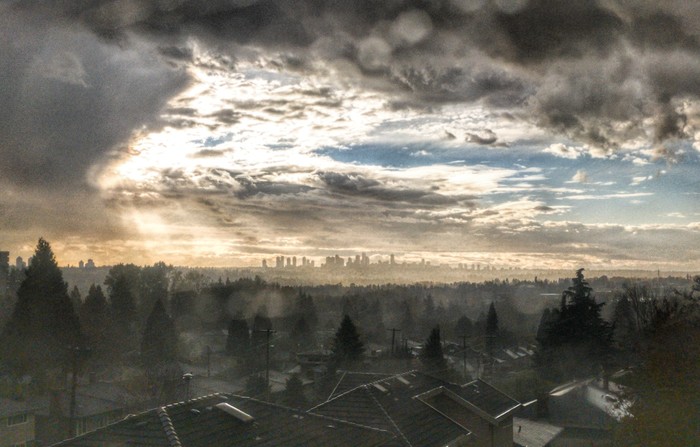 Rainy day - My, Canada, Vancouver, The photo, The sun, Rain, Landscape