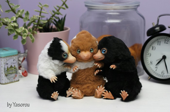 Babies Sniffed - My, Nyuhler, Fantastic Beasts and Where to Find Them, Harry Potter, Niffler, Handmade, Toys, Polymer clay, Longpost