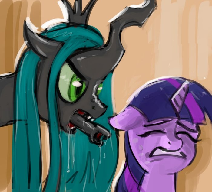 Ну очень Чужой - My Little Pony, MLP Crossover, Чужой, Queen Chrysalis, Twilight sparkle, Hardbrony