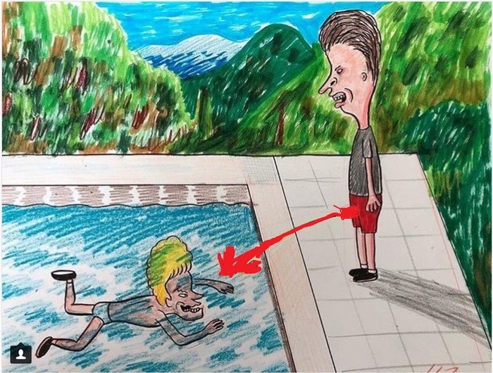 Good morning. - Images, Beavis and Butt-head, Swimming pool, Picture without text