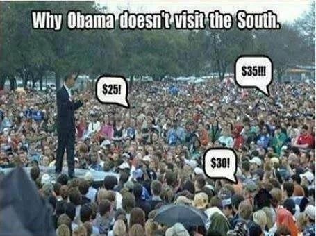 That's why Obama doesn't speak in the south... - Humor, Black humor, Racism, Barack Obama, USA, Slave trade, Slavery