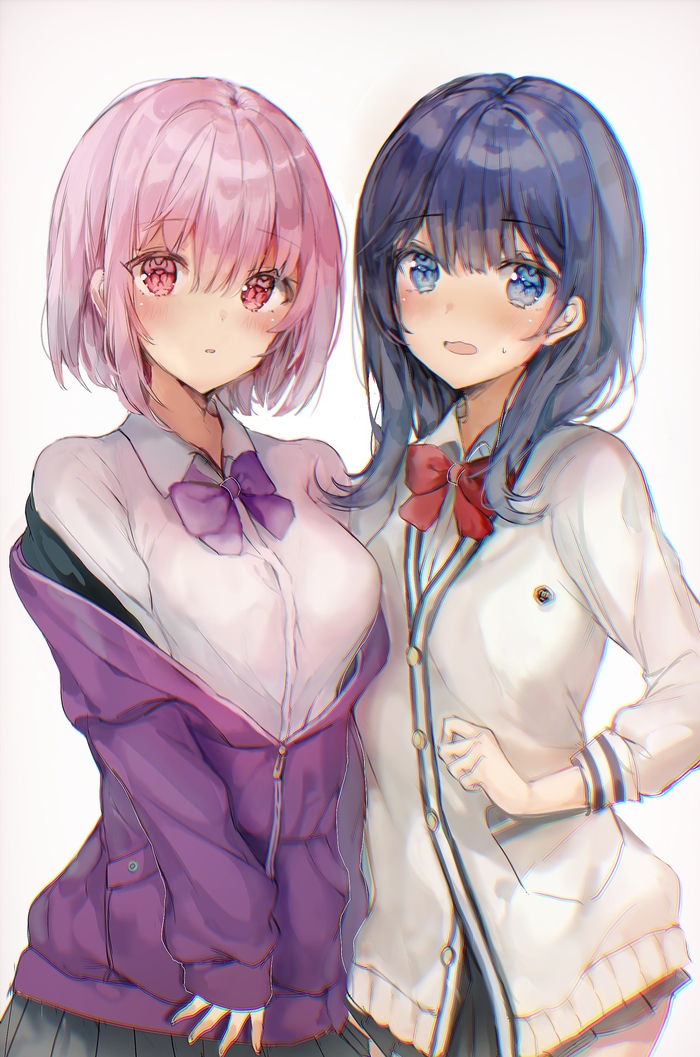 Anime Art - SSSS Gridman, Anime art, Takarada Rikka, Shinjou Akane