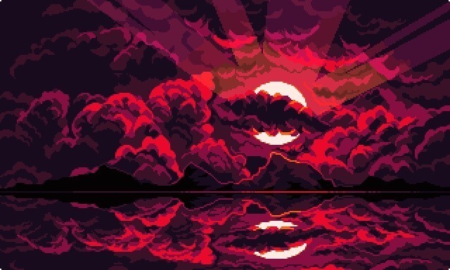 Blood moon - Арт, Pixel Art