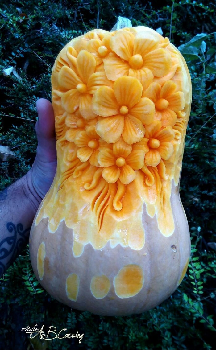 Alternative carving of a pumpkin. - Art, Pumpkin, Art, beauty, The photo, Informative, Interesting, Carving