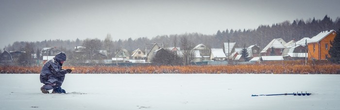 Privacy - My, Fishing, Winter, Fishermen, The photo, Bezzerkalka, Panasonic Lumix, Landscape, Village
