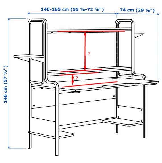Table Fredde (Fredde), help me find the necessary dimensions. - My, Table, IKEA, Furniture, The size, Help, , Specifications