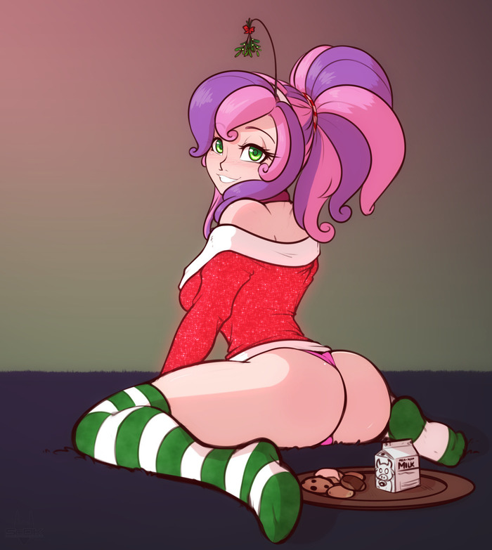 С наступающим! - NSFW, Sweetie Belle, Scorpdk, My Little Pony, PonyArt, MLP Suggestive, Хуманизация