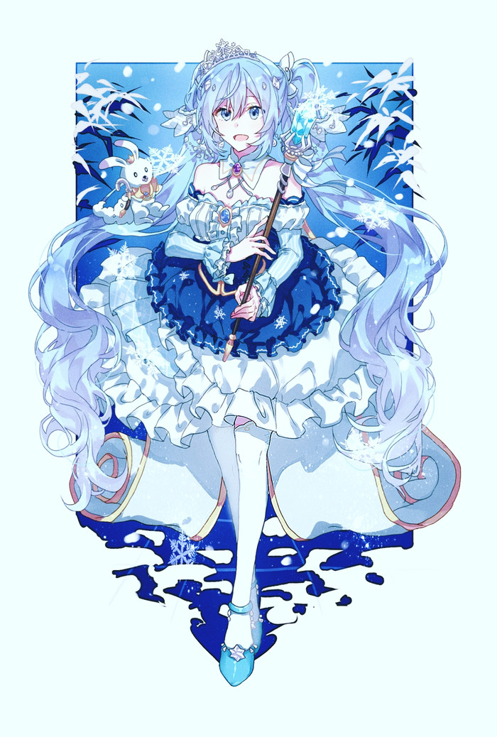 Snow Miku - Anime, Not anime, Vocaloid, Hatsune Miku, Snow miku, Anime art, Pixiv