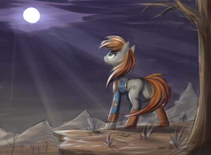 Литти - My Little Pony, Fallout: Equestria, Littlepip, Original Character, PonyArt, Setharu