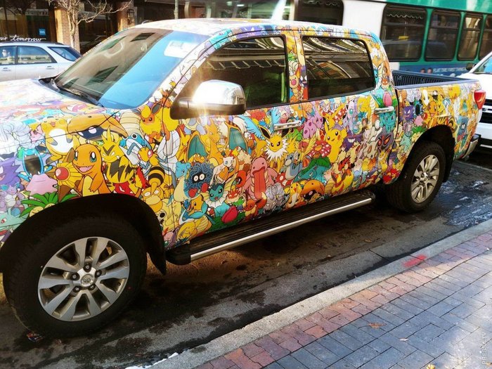 Pokemon - Car, Painted, Pokemon, Pikachu