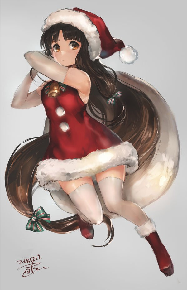 Shouhou santa - Kantai collection, , Anime, Anime art, Santa costume