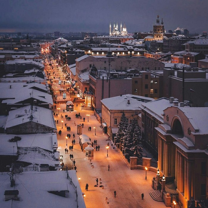 Evening Kazan - Kazan, Tatarstan, beauty, The street, Snow, Winter, The photo, Russia