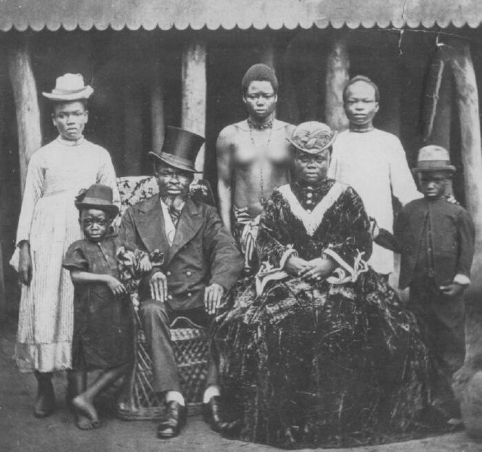 Зажиточное семейство, Монровия, Либерия, 1910–е. Либерия, Рабство, Африканцы