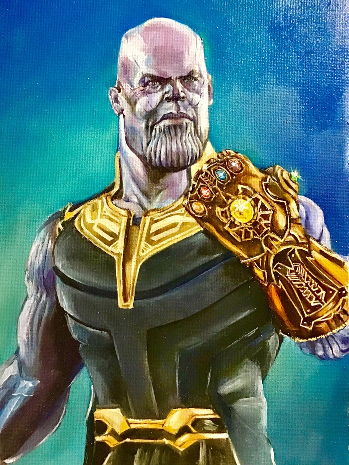 For memory - My, Thanos, Drawing, Oil painting, Avengers: Infinity War