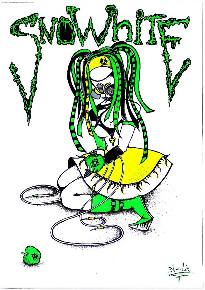Toxic Fairytales. SnoWhite - My, Snow White, Story, Cybergotics, Art, Graphics, Drawing
