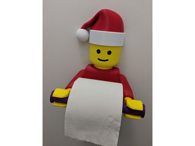 New Year's toilet accessory - My, Lego, 3D modeling, 3D печать, Toilet paper, Toilet