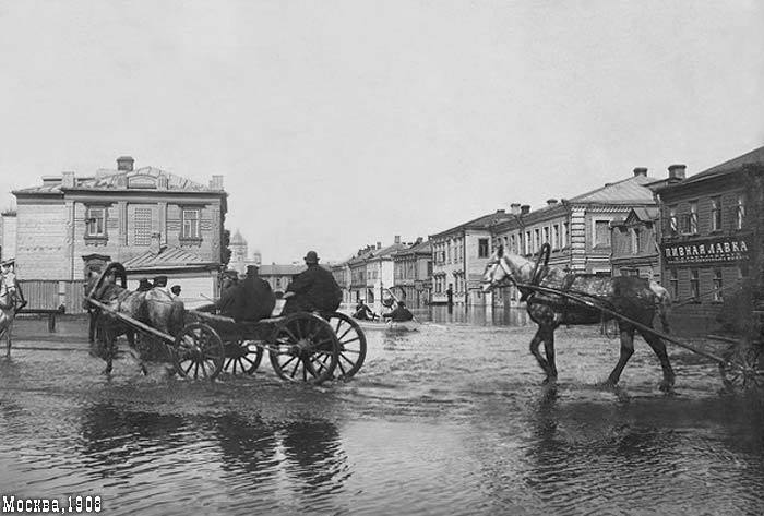 Great Moscow flood of 1908 in photographs - Moscow, Потоп, , Old, archive, Longpost