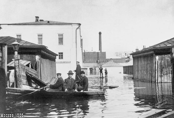 Great Moscow flood of 1908 in photographs - Moscow, Потоп, , Old, archive, Longpost